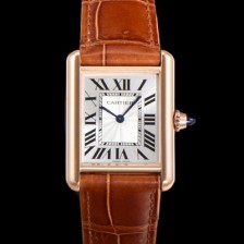 홍콩명품 [까르띠에] 여성용 신상 탱크 WGTA0011 실버 다이얼 33.7mm 로즈골드 악어가죽 쿼츠 무브먼트 car69355  