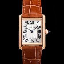 홍콩명품 [까르띠에] 여성용 신상 탱크 WGTA0010 실버 다이얼 29mm 로즈골드 악어가죽 쿼츠 무브먼트 car69356  