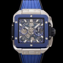 홍콩명품 [휴블렛] 남성용 스퀘어 뱅 유니코 821.NL.5170.RX 스켈레톤 다이얼 티타늄 에디션 42미리 오토매틱 무브먼트 우레탄 러버밴드 hub2130  