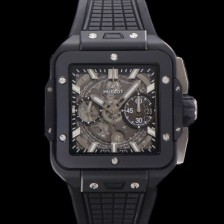 홍콩명품 [휴블렛] 남성용 스퀘어 뱅 유니코 821.CI.0170.RX 스켈레톤 다이얼 티타늄 에디션 세라믹 42미리 오토매틱 무브먼트 우레탄 러버밴드 hub2135  