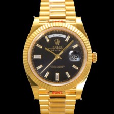 홍콩명품 [로렉스] 남성용 데이데이트 m228238-0004 18K 옐로우골드 40mm 오토매틱 Cal.3255 타입 블랙 다이얼 rol5301  