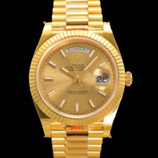 홍콩명품 [로렉스] 남성용 데이데이트 m228238-0003 18K 옐로우골드 40mm 오토매틱 Cal.3255 타입 샴페인 다이얼 rol5299  