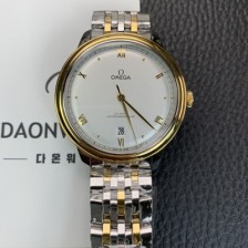 홍콩명품 [오메가] 남성용 드빌 프레스티지 434.20.40.20.02.002 오토매틱 Cal.8800타입 40mm 18K 옐로우골드 메탈줄 화이트 다이얼 omg20218  