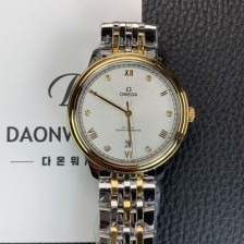 홍콩명품 [오메가] 남성용 드빌 프레스티지 424.20.40.20.02.005 오토매틱 Cal.8800타입 40mm 18K 옐로우골드 메탈줄 화이트 다이얼 omg20219  