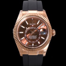 홍콩명품 [로렉스] 남성용 스카이더웰러 m336235-0002 18K 로즈골드 42mm 오토매틱 Cal.9002 타입 우레탄줄 초콜렛 다이얼 rol5312  