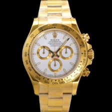 홍콩명품 [로렉스] 남성용 코스모그래프 데이토나 m126508-0001 18K 옐로우골드 40mm 크로노그래프 7750 오토매틱 무브먼트 화이트 다이얼 rol5334  