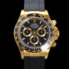홍콩명품 [로렉스] 남성용 코스모그래프 데이토나 m126518ln-0008 세라믹 베젤 18K 옐로우골드 40mm 크로노그래프 7750 오토매틱 무브먼트 블랙 다이얼 rol5330  