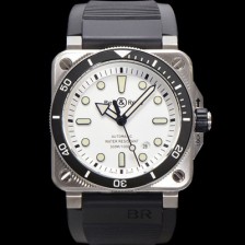 홍콩명품 [벨엔로즈] 남성용 인스트루먼트03 BR03A-D-WH-STSRB 오토매틱 9015타입 42mm 우레탄줄 화이트 다이얼 bel4112  