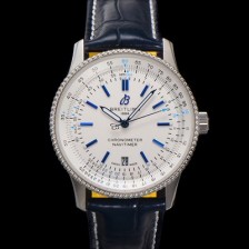 홍콩명품 [브라이틀링] 남성용 네비타이머 A173263A1G1P1 크로노그래프 오토매틱 2824 타입 41mm 가죽줄 화이트 다이얼 bre6041  