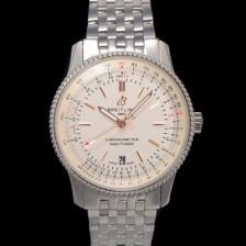 홍콩명품 [브라이틀링] 남성용 네비타이머 A17326211G1A1 크로노그래프 오토매틱 2824 타입 41mm 메탈줄 화이트 다이얼 bre6031  