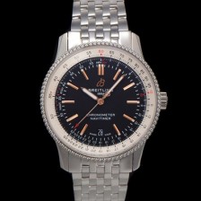 홍콩명품 [브라이틀링] 남성용 네비타이머 A17326241B1A1 크로노그래프 오토매틱 2824 타입 41mm 메탈줄 블랙 다이얼 bre6032  