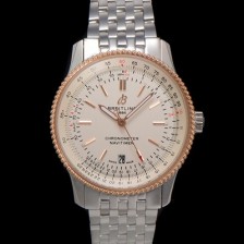 홍콩명품 [브라이틀링] 남성용 네비타이머 U17326211G1A1 크로노그래프 오토매틱 2824 타입 41mm 메탈줄 화이트 다이얼 bre6034  