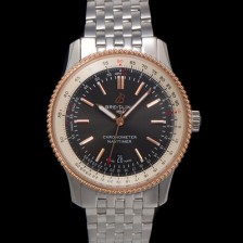 홍콩명품 [브라이틀링] 남성용 네비타이머 U17326211M1A1 크로노그래프 오토매틱 2824 타입 41mm 메탈줄 그레이 다이얼 bre6035  