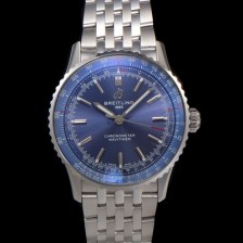 홍콩명품 [브라이틀링] 남성용 네비타이머 A17329161C1A1 크로노그래프 오토매틱 2824 타입 41mm 메탈줄 블루 다이얼 bre6036  