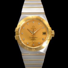 홍콩명품 [오메가] 남성용 컨스틀레이션 123.20.38.21.58.001 18k 옐로우골드 38mm 오토매틱 8500타입 샴페인 다이얼 omg0159  