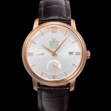 홍콩명품 [오메가] 남성용 드빌 424.53.40.21.02.001 프레스티지 코-액시얼 39.5mm  18K 로즈골드 오토매틱 Cal.2627 타입 실버 다이얼 omg0175  