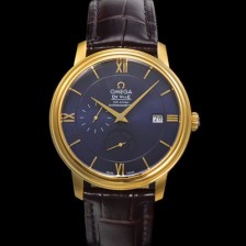 홍콩명품 [오메가] 남성용 드빌 424.53.40.21.03.001 프레스티지 코-액시얼 39.5mm  18K 옐로우골드 오토매틱 Cal.2627 타입 블루 다이얼 omg0177  