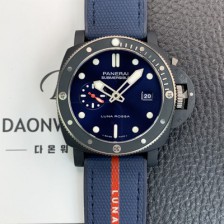 홍콩명품 [파네라이] 남성용 서브머시블 콰란타콰트로 루나로사 PAM01466 티-세라미테크™ 44mm 오토매틱 Cal P. 900타입 블루 다이얼 pan5230  