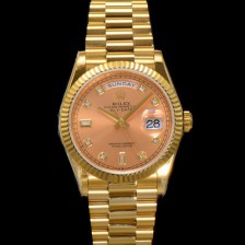 홍콩명품 [로렉스] 남성용 New 데이데이트 m128238-0008 무게173g 18K 옐로우골드 프레지던트 36mm 오토매틱 Cal.2836-2 타입 다이아몬드 샴페인 다이얼 rol5406  