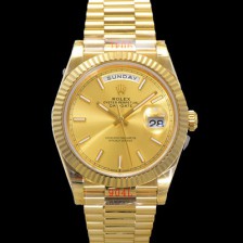 홍콩명품 [로렉스] 남성용 New 데이데이트 m228238-0003 무게187g 18K 옐로우골드 40mm 오토매틱 Cal.2836-2 타입 샴페인 다이얼 rol5396  