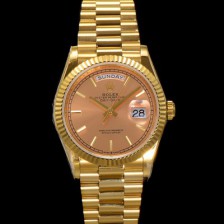 홍콩명품 [로렉스] 남성용 New 데이데이트 m128238-0045 무게173g 18K 옐로우골드 프레지던트 36mm 오토매틱 Cal.2836-2 타입 샴페인 다이얼 rol5407  