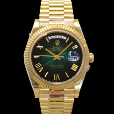홍콩명품 [로렉스] 남성용 New 데이데이트 m228238-0069 무게187g 18K 옐로우골드 40mm 오토매틱 Cal.2836-2 타입 그린 옴브레 다이얼 rol5398  