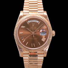 홍콩명품 [로렉스] 남성용 New 데이데이트 m228235-0002 무게187g 18K 로즈골드 40mm 오토매틱 Cal.2836-2 타입 브라운 다이얼 rol5399  