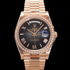 홍콩명품 [로렉스] 남성용 New 데이데이트 m228345rbr-0025 무게187g 18K 로즈골드 40mm 오토매틱 Cal.2836-2 타입 다이아몬드/슬레이트 옴브레 다이얼 rol5401  