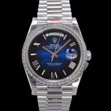 홍콩명품 [로렉스] 남성용 New 데이데이트 플래티넘 m228396tbr-0042 무게187g 40mm 오토매틱 Cal.2836-2 타입 블루 옴브레 다이얼 rol5394  