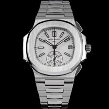 홍콩명품 [파텍필립] 남성용 노틸러스 5980/1A-019 오토매틱 Cal.CH 28-520 C 타입 40.5mm 메탈줄 화이트 다이얼 pat2224  