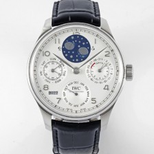 홍콩명품 [아이더블유씨] 남성용 포루투기즈 IW503406 퍼페추얼 캘린더 더블 문 플래티넘 44mm 오토매틱 무브먼트 화이트 다이얼 iwc4104  