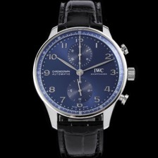 홍콩명품 [아이더블유씨] 남성용 신상품 / 포르투기즈 IW371606 크로노그래프 오토매틱 Cal.69355 타입 41미리 가죽줄 블루 다이얼 iwc4091  