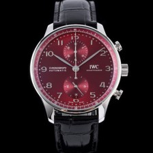 홍콩명품 [아이더블유씨] 남성용 신상품 / 포르투기즈 IW371616 크로노그래프 오토매틱 Cal.69355 타입 41미리 가죽줄 레드 다이얼 iwc4092  