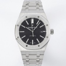 홍콩명품 [오데마피게] 남성용 15400ST.OO.1220ST.01 로얄오크 41mm 오토매틱 Cal.3120무브먼트 블랙 와플 다이얼 aud6524  