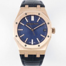 홍콩명품 [오데마피게] 남성용 로얄오크 셀프와인딩 15510OR.OO.D315CR.02 18K 로즈골드 41mm 오토매틱 Cal.4302 무브먼트 블루 와플 다이얼 aud6548  