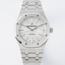 홍콩명품 [오데마피게] 남성용 15400ST.OO.1220ST.02 로얄오크 41mm 오토매틱 Cal.3120무브먼트 실버 와플 다이얼 aud6526  