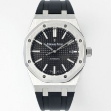 홍콩명품 [오데마피게] 남성용 15400ST.OO.1220ST.01 로얄오크 41mm 오토매틱 Cal.3120무브먼트 블랙 와플 다이얼 aud6529  