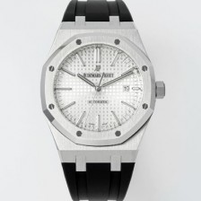 홍콩명품 [오데마피게] 남성용 15400ST.OO.1220ST.02 로얄오크 41mm 오토매틱 Cal.3120무브먼트 실버 와플 다이얼 aud6530  