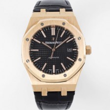 홍콩명품 [오데마피게] 남성용 15400OR.OO.D002CR.01 로얄오크 18k 로즈골드 41mm 오토매틱 Cal.3120무브먼트 블랙 와플 다이얼 aud6535  