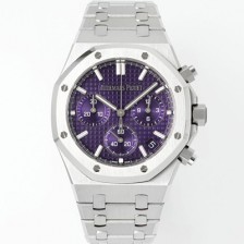 홍콩명품 [오데마피게] 남성용 로얄오크 26240BC.OO.1320BC.01 크로노그래프 41mm 오토매틱 Cal.4401 타입 퍼플 와플 다이얼 aud6555  