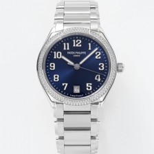 홍콩명품 [파텍필립] 여성용 트웬티-포 티파니 7300/1200A-001 다이아몬드 36mm 오토매틱 Cal.324 타입 블루 다이얼 pat2230  