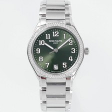 홍콩명품 [파텍필립] 여성용 트웬티-포 티파니 7300/1200A-011 다이아몬드 36mm 오토매틱 Cal.324 타입 올리브 그린 다이얼 pat2231  