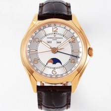 홍콩명품 [바쉐론콘스탄틴] 남성용 피프티식스 4000E/000R-B438 컴플리트 캘린더 문페이즈 18k 로즈골드 오토매틱 2460 QCL/1 무브먼트 실버 다이얼 vac1171  