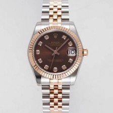 홍콩명품 [로렉스] 여성용 데이져스트 178271 플루티드 18k 로즈골드 31mm 쥬빌레 오토매틱 2236타입 브라운 다이얼 rol5445  