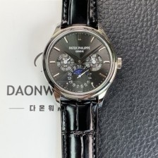 홍콩명품 [파텍필립] 남성용 퍼페추얼 캘린더 5140 가죽줄 40mm 오토매틱 Cal.240 타입 그레이 다이얼 pat2238  