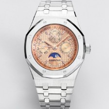 홍콩명품 [오데마피게] 남성용 로얄오크 26574 퍼페츄얼 캘린더 문페이즈 41mm 로즈골드 다이얼 신형 5134 오토매틱 무브먼트 aud4207  