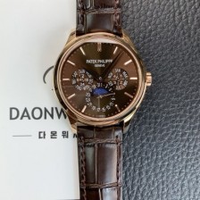 홍콩명품 [파텍필립] 남성용 퍼페추얼 캘린더 18K 로즈골드 5140 가죽줄 40mm 오토매틱 Cal.240 타입 브라운 다이얼 pat2246  