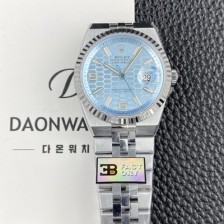 홍콩명품 [로렉스] 남성용 랜드드웰러 m127236 플래티넘 플랫 주빌리 36mm 오토매틱 Cal.7135타입 아이스 블루 다이얼 rol5637  