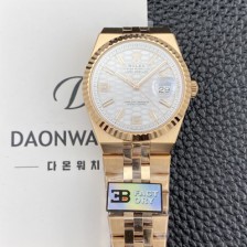 홍콩명품 [로렉스] 남성용 랜드드웰러 m127235 플랫 주빌리 18K 로즈골드 36mm 오토매틱 Cal.7135타입 화이트 다이얼 rol5639  