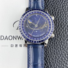 홍콩명품 [파텍필립] 남성용 그랜드 컴플리케이션 6104P 문페이즈 43mm 오토매틱 Cal.240 타입 블루 다이얼 pat2274  